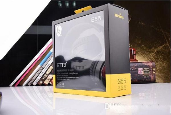 

new s55 wireless headphones bluetooth gaming headset stereo music support tf card with mic foldable headband with retail box