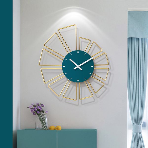 

wall clocks nordic watch home decor decoration wood modern design for living room hanging 3d metal sticker art horloge 16"
