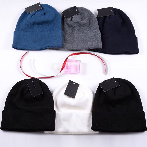 

beanies winter knitted hat letters embroidered label cap hat for woman warm solid color men custom acrylic outdoor bonnet hat, Blue;gray