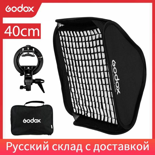 

light stands & booms godox ajustable 40 x 40cm flash softbox with bowens mount s-type bracket + honeycomb grid kit for speedlite shooting