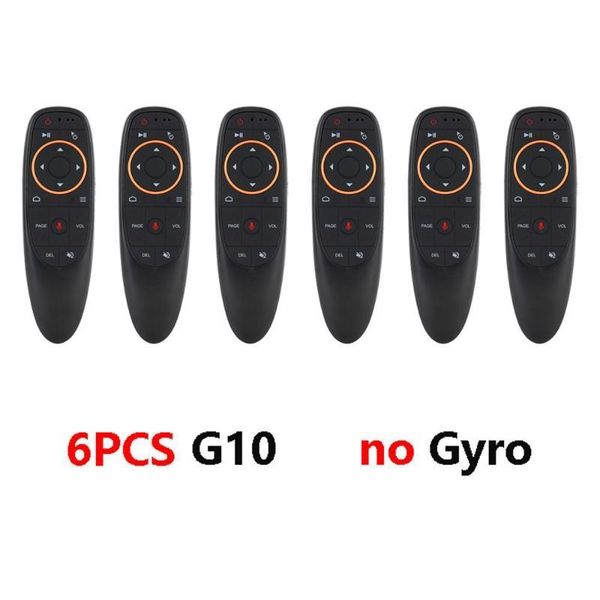 

6pcs] g10 g10s googel voice search air mouse android tv box support assistant linux windows