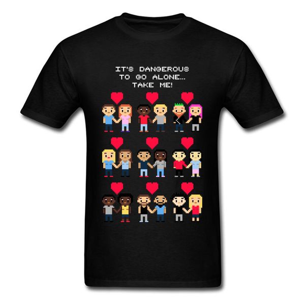

funny t-shirt its dangerous to go alone men t shirt woman tshirt 100% cotton fabric clothes lovers cartoon tees custom