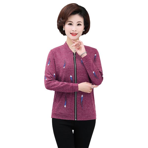 

2020 middle-aged and elderly women spring autumn coat casual thin mother jacket plus size 5xl female cardigan short outwear a6, Tan;black