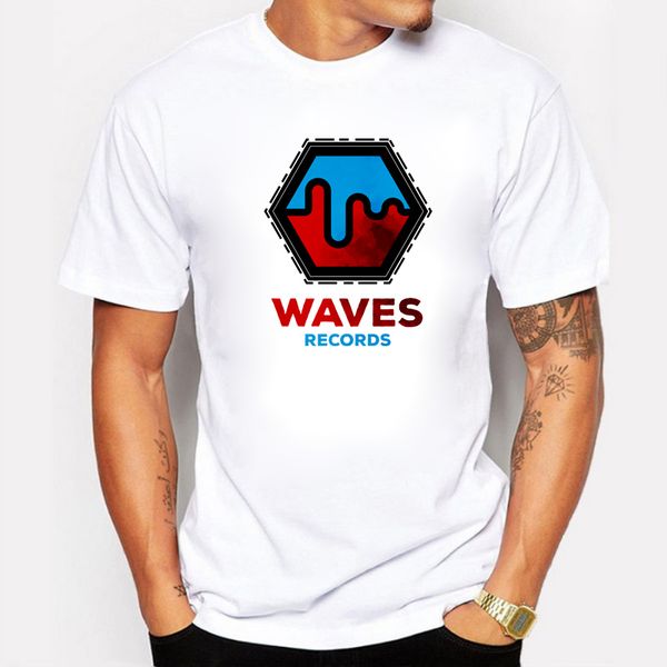 

dj volume music rock t shirt men cotton short sleeve tee shirts fashion rap hip hop clothing waves records men's t-shirt