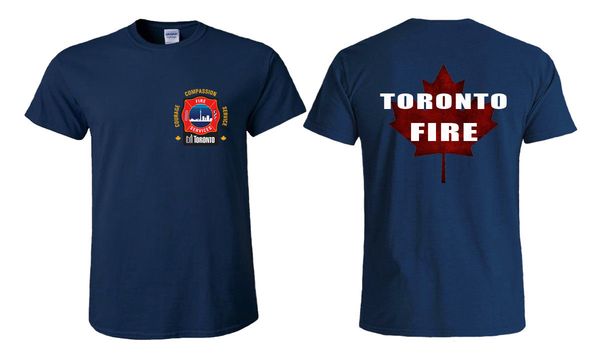 

2019 summer fashion men t shirt toronto fire service logo men's design t shirt