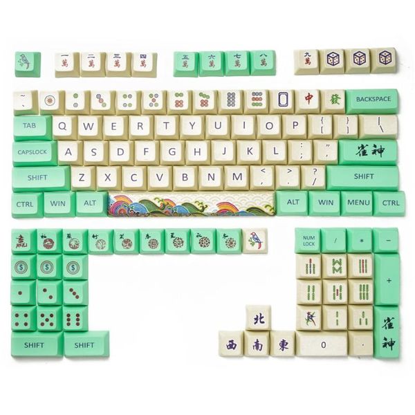 

пбт keycaps xda профиль удельное mahjong keycap 116 ключи 2u 1.75u сдвиг пбт колпачки для механической клавиатуры 60 61 64 87 96 104