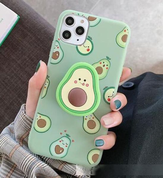

3d luxury cute cartoon fruit avocado soft silicone phone case for iphone x xr xs 11 pro max 6s 7 8 plus