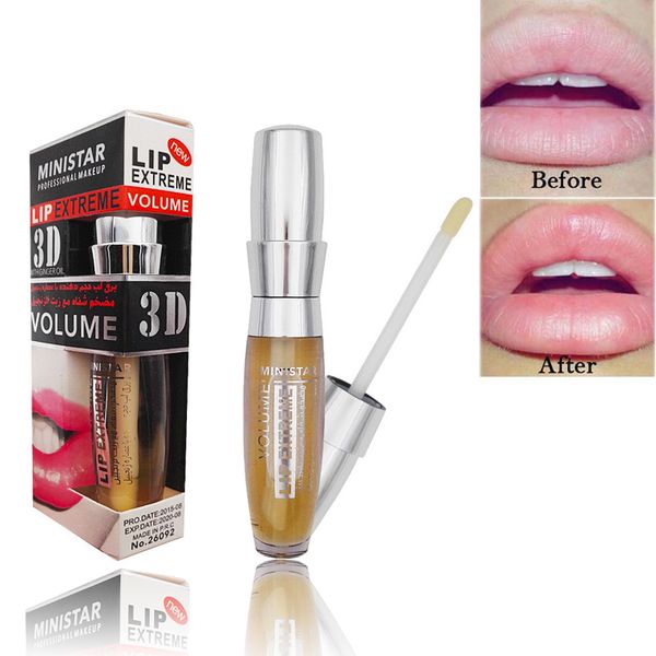 6 ml Volumen Plump Lip Plumper Lipgloss Langlebiger glänzender flüssiger Lippenstift 3D Sexy feuchtigkeitsspendende Lippentönung