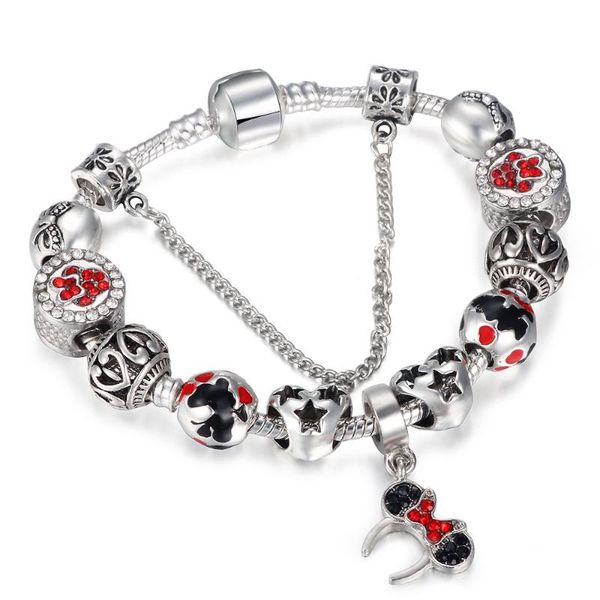 

missita animal mouse charm bracelets & bangle for women fashion original diy brand charms bracelet for women, Golden;silver