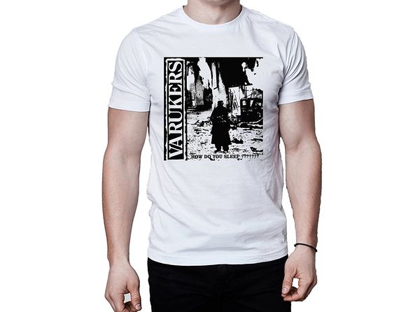 

the varukers how do you sleep 2000 album cover t-shirt - street punk, d-beat, crossover short sleeve 100% cotton man t shirt