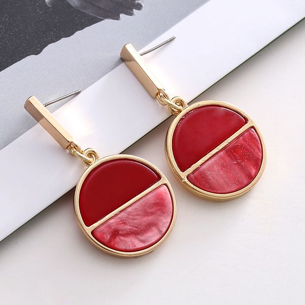

cute acrylic round earrings for women pendientes mujer oorbellen earings jewelry boucle d'oreille femme 2020 kolczyki brincos, Silver