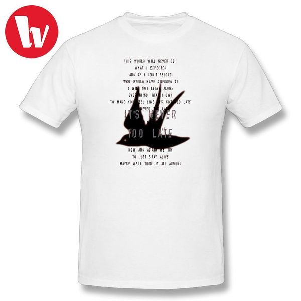 

three days grace t shirt never too late t-shirt men letter print fashion music tee shirt summer awesome big t shirts plus size