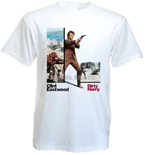 

dirty harry v5 t shirt clint eastwood 100% cotton white yellow all sizes s-5xl