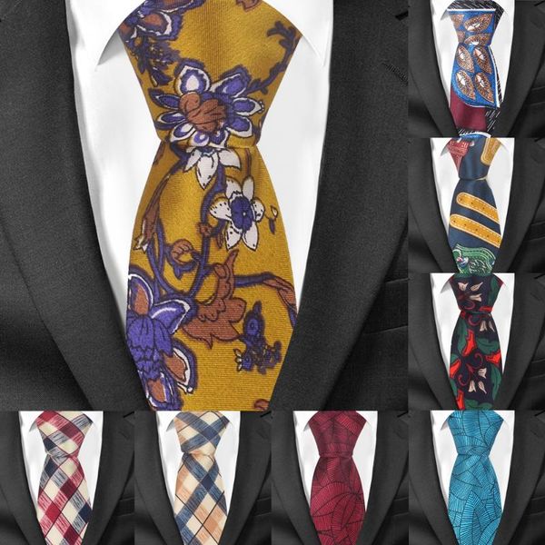 

new floral print tie for men women soft polyester neck tie for wedding business suits skinny ties fashion slim plaid necktie, Blue;purple