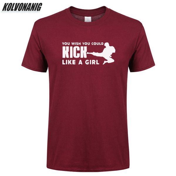 

taekwondo you could kick like a girl funny print t shirt streetwear men's sportswear short sleeve cotton cool oversized t shirts