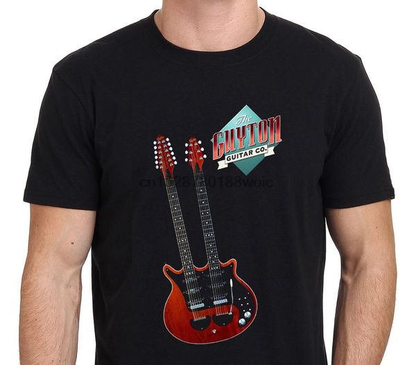 

brian may гуйтон гитара двойной шеи мент shirt black размер xs s m l xl 2xl
