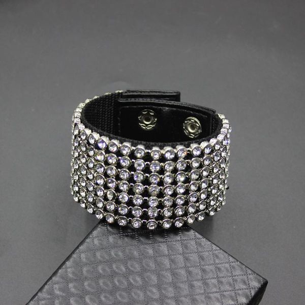 

heavyweight bracelet high-end quality catwalk models full of wide bangle bracelet women 607, Black