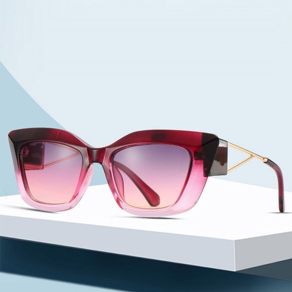 

brand thick frame cat eye sunglasses women retro square steampunk shades men fashion sun glasses female travel gradient sunglass, White;black