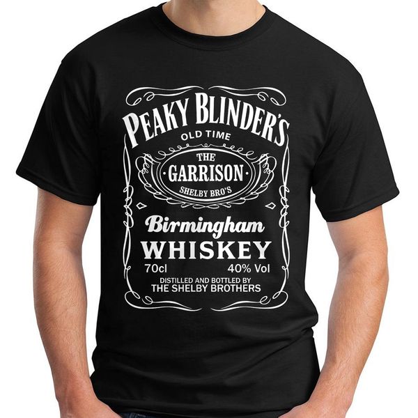 

new peaky blinders whiskey black ment-shirt size s-5xl 2019 fashion t shirt 100% cotton tee shirt wholesale tee