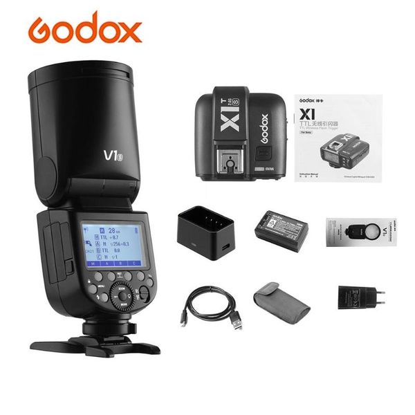 

godox v1s pgraphy camera flash x1t-sl flash trigger transmiter for a7rii a58 a99 ilce6000l wedding portrait studio