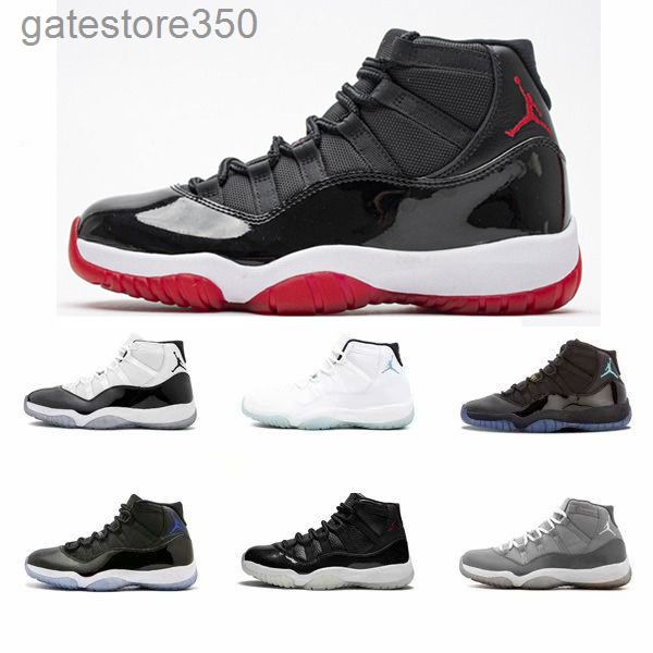 

new low white bred 11 11s men women jumpman basketball shoes concord 45 white metallic silver platinum tint space stylist sneakers cq689, Black