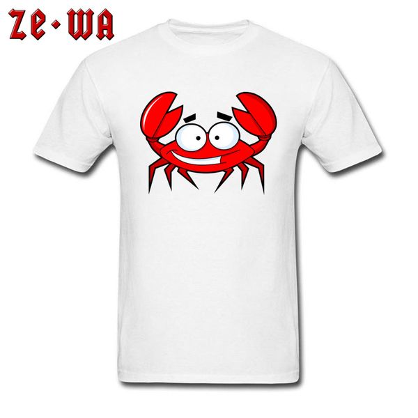 

promotion popular student t-shirts red crab print ustreet tshirt designer brand luxury tee shirt for men 100% cotton