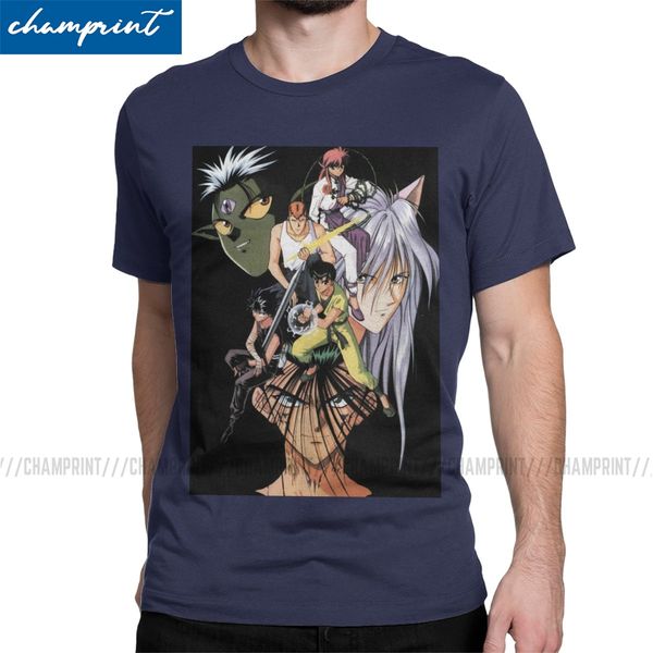 

men yu yu hakusho yusuke kurama anime t shirts cotton clothing novelty short sleeve crewneck tees birthday gift t-shirts