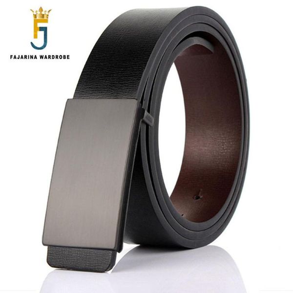 

belts fajarina brand mens quality design pu 2nd layer genuine leather black fashion male jeans belt apparel accessories for men, Black;brown
