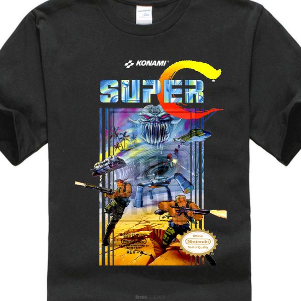 

super contra box cover nes game t shirt black all sizes s 5xl fashion tshirt hipster cool
