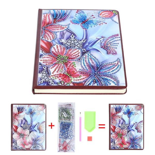 

diy flower special shaped diamond painting 100 pages a5 notebook diary book