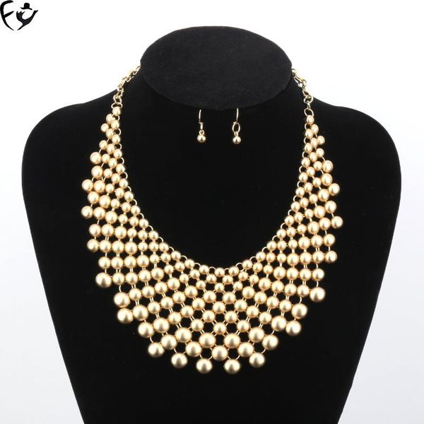 

european and american big shop geometry circle splice individual character necklace set, Golden;silver