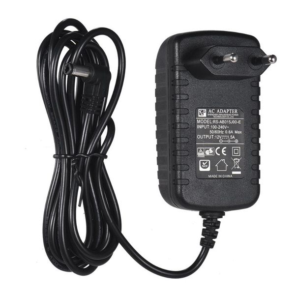 

12v 1.5a ac power adapter for viltrox l116t l116b l132t l132b vl-162t led video lights 100-240v wide voltage