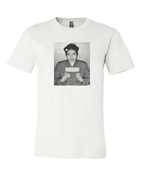

rosa parks mug scustom men's t-shirt tee black history bhm new - white