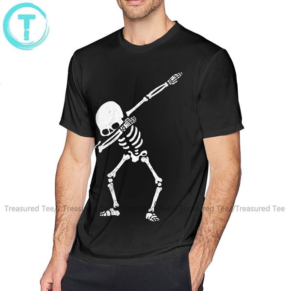 

hip hop halloween t shirt dabbing skeleton white t-shirt 100 cotton short sleeve tee shirt fashion tshirt