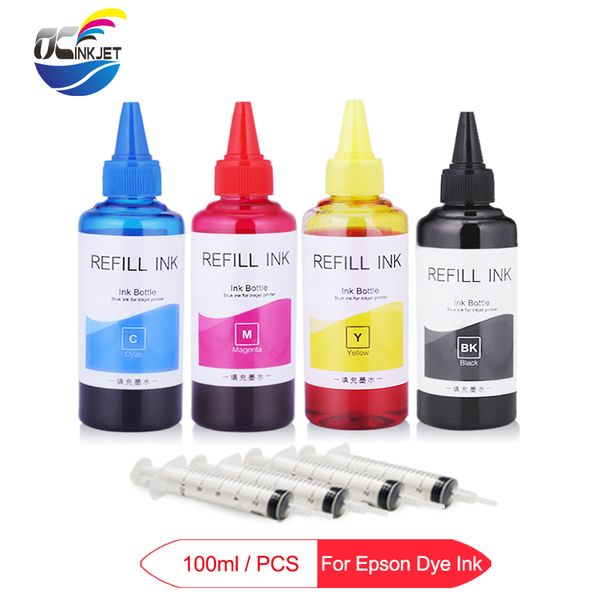 

ink refill kits 100ml universal dye bottle for l100 l200 l300 t26 cx7300 s22 sx125 sx130 tx100 tx110 tx200 xp-30 xp-202 xp-215 printer