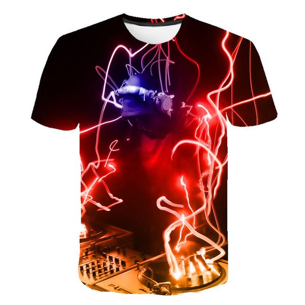 

new music guitar o collar abstract 3d print shirts anime kawaii anime men clothing