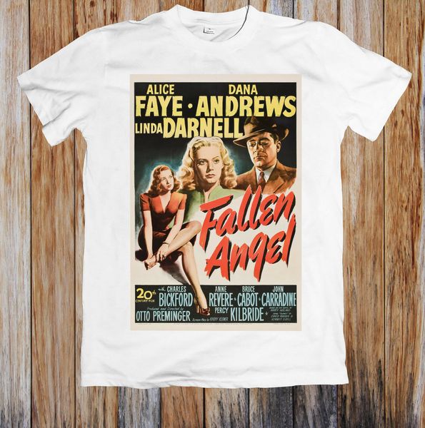 

fallen angel 1940's retro movie poster t-shirt