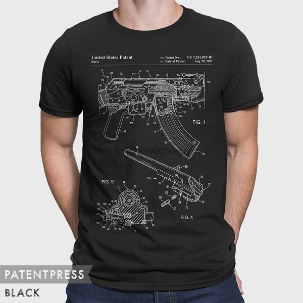 

ak 47 t shirt assault rifle t shirt ak47 patent shirt combat rifle for gun lover military for army veteran army p174