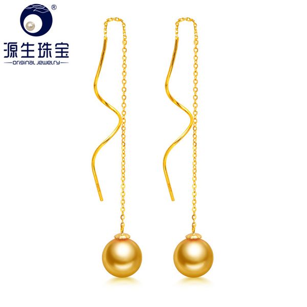 

dangle & chandelier [ys] trendy style earring 7-7.5mm japanese akoya pearl drop earrings, Silver