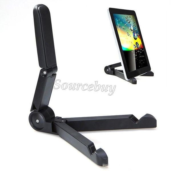 

portable adjustable phone tablet fold-up stand holder multifunctional plastic bracket for apple ipad galaxy tab kindle fire tablet pc mounts