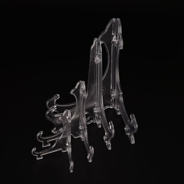 

clear transparent 3/5/7/8inches display easel stand plate bowl picture frame p pedestal holder home supplies 1pc