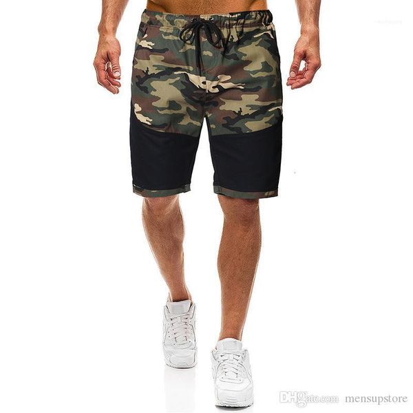 

half length shorts mens camouflage shorts summer casual male street beach sports, White;black