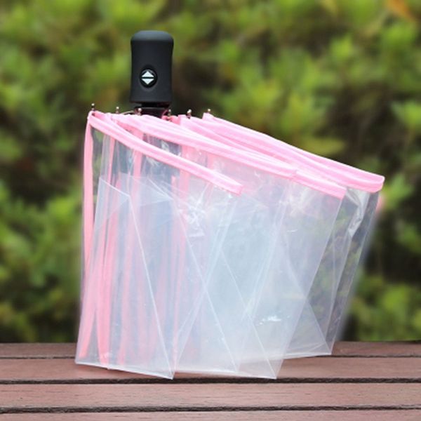 

transparent umbrella automatic umbrella parasol compact folding windproof transparent