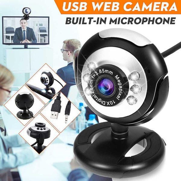 

hd webcam usb web camera with microphone&light computer pc rotatable camera for live broadcast video calling conference work