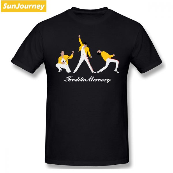 

freddie mercury rock men t shirt popular kpop 4xl 5xl 6xl o-neck cotton short sleeve shirts for boys