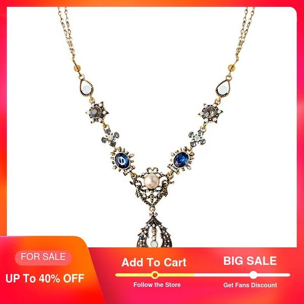 

trendy necklace for women maxi crystal chokers necklace world party bohemia chain fresh water charm fashion 2020 new, Golden;silver