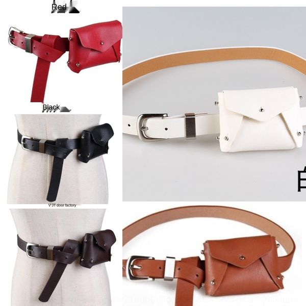 

willow nail children's running waist belt women's mini small small bag wallet wallet bag key coin purse pu belt gudqn, Black;brown