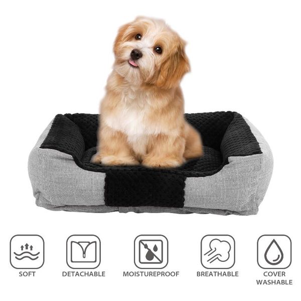 

bed for pet dog warming pet dog bed washable comfortable puppy with soft breathable cotton for