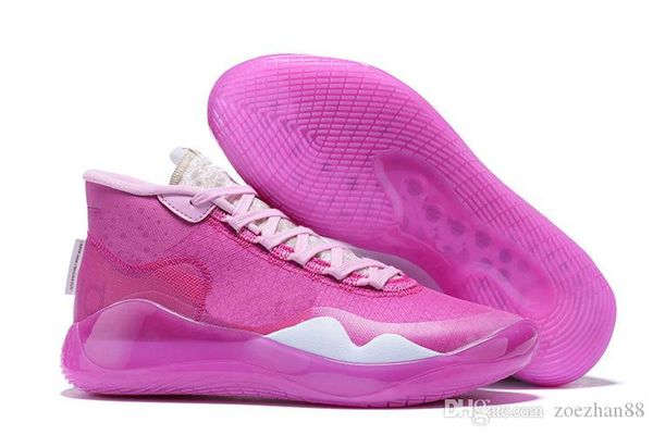

new kd 12 aunt pearl blue gaze basketball shoes sales new kevin durant 12 men women basketball shoes sport shoes size 36-46, Black