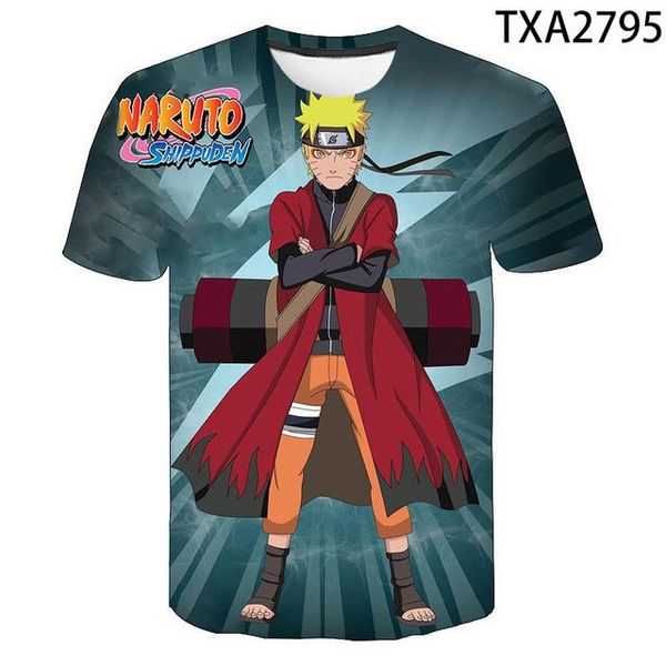 

naruto anime summer boy girl 3d print shirts aesthetic plus size graphic men clothing
